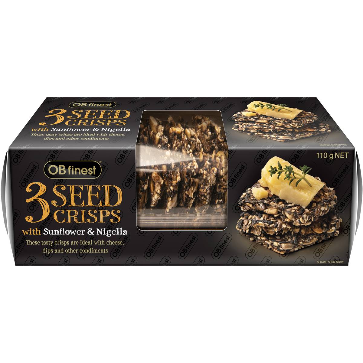 Ob Finest 3 Seed Crisps 110g