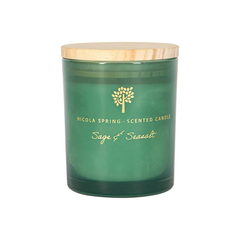 Nicola Spring Sage & Seasalt Soy Wax Scented Candle 130g