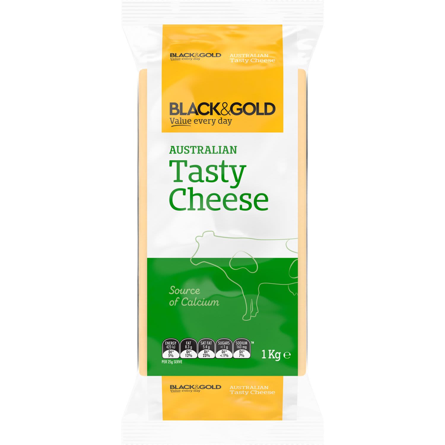 Black & Gold Tasty Cheese Block 1kg