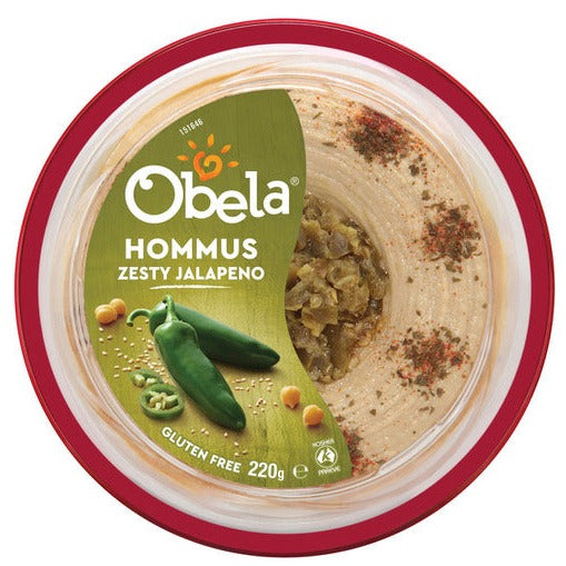 Obela Zesty Jalapeno Hommus 220g