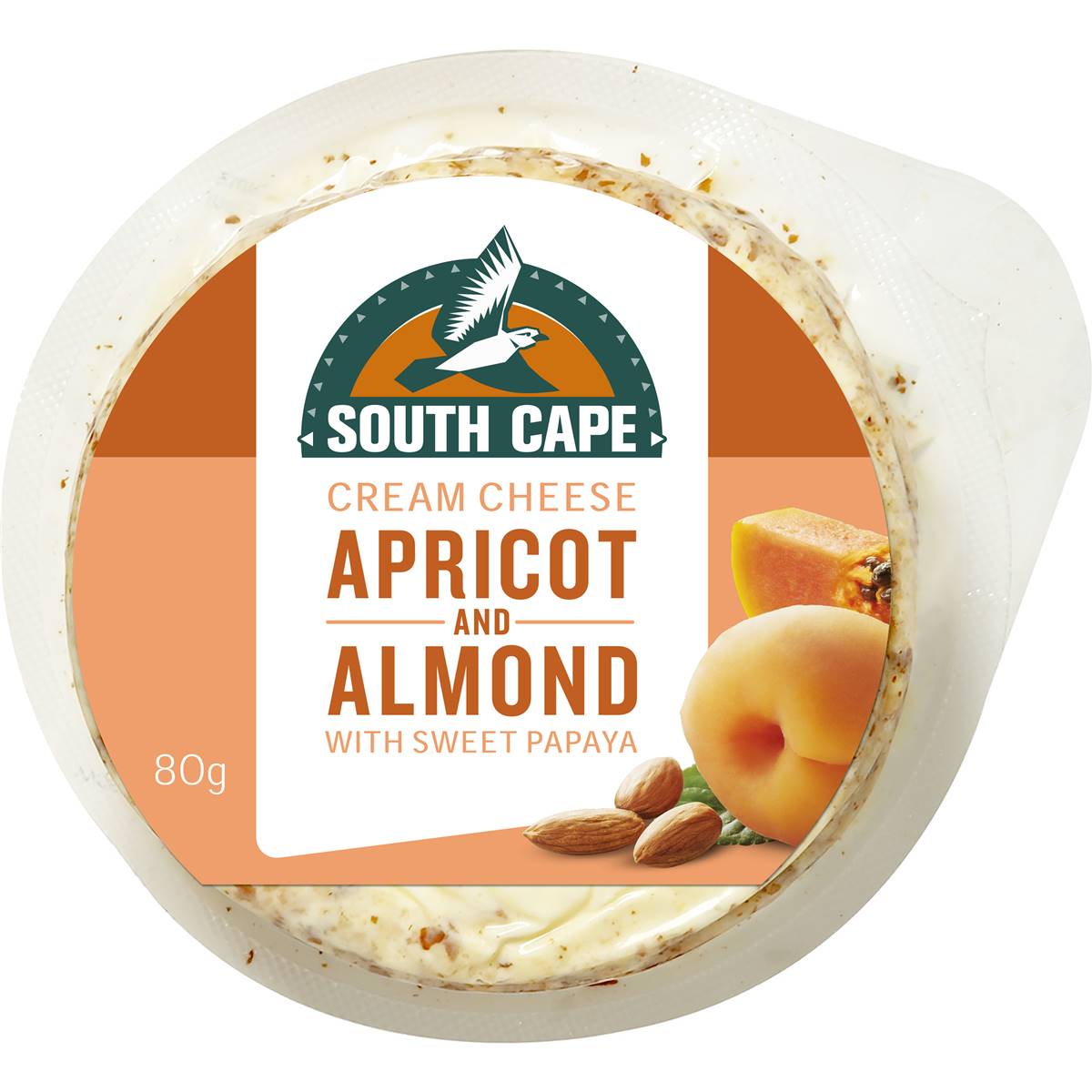 South Cape  Apricot and Almond  Cream Cheese 80g