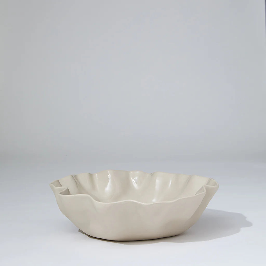 Marmoset Found Ruffle Bowl Chalk White XS