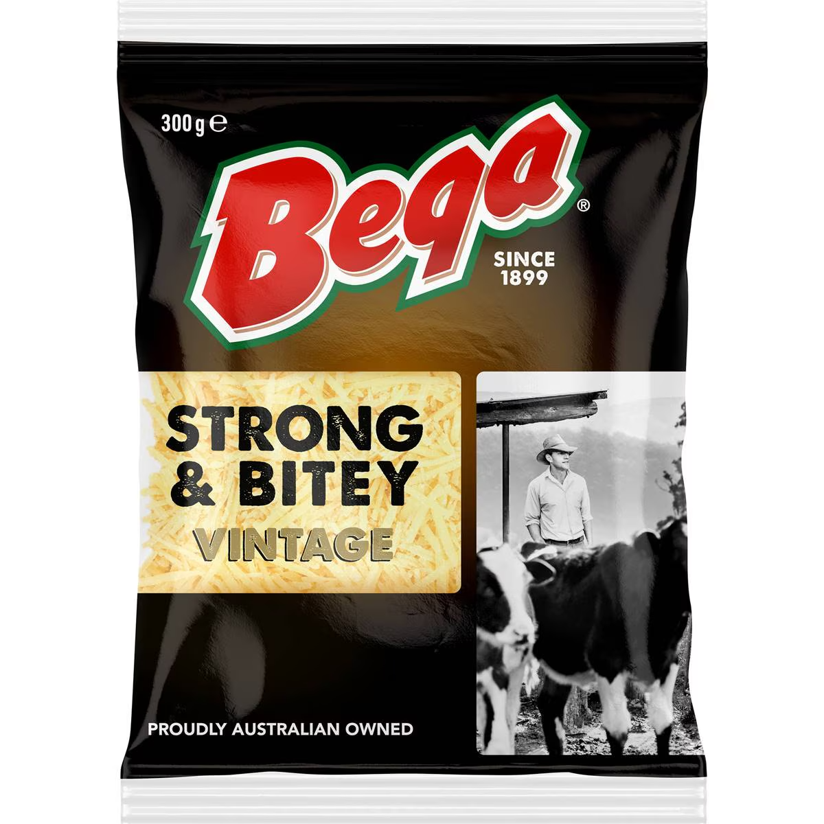 Bega Strong & Bitey Vintage Grated Cheese 300g