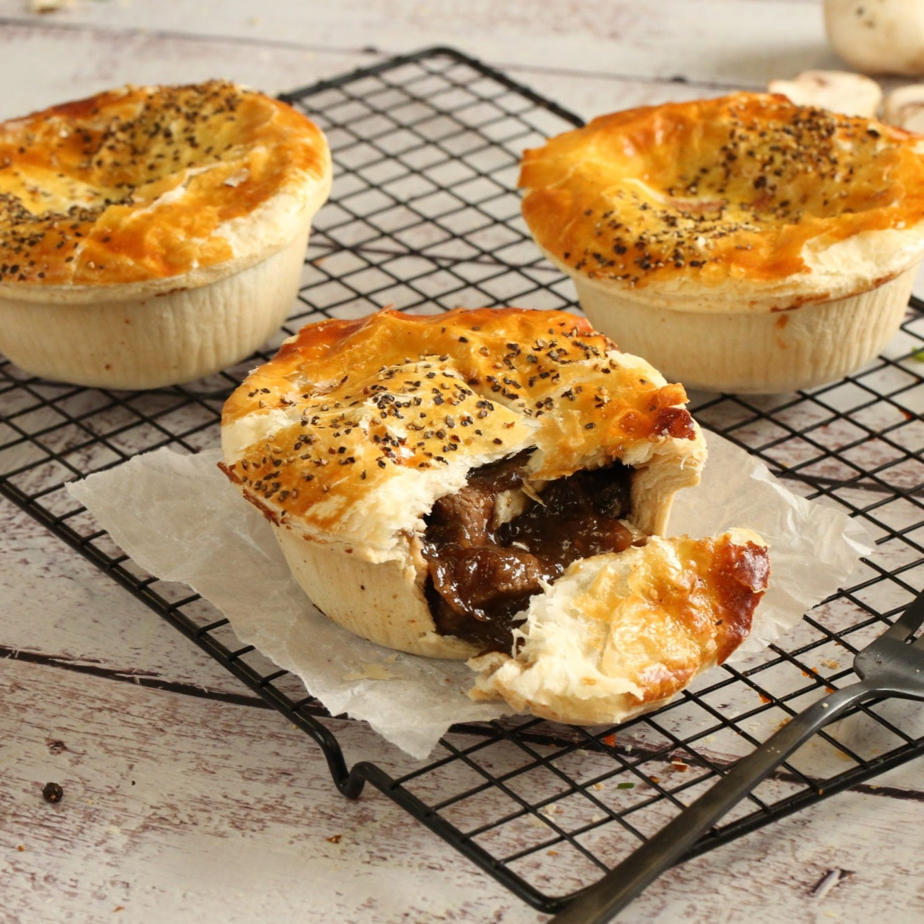 Beef & Mushroom Pie 6pk