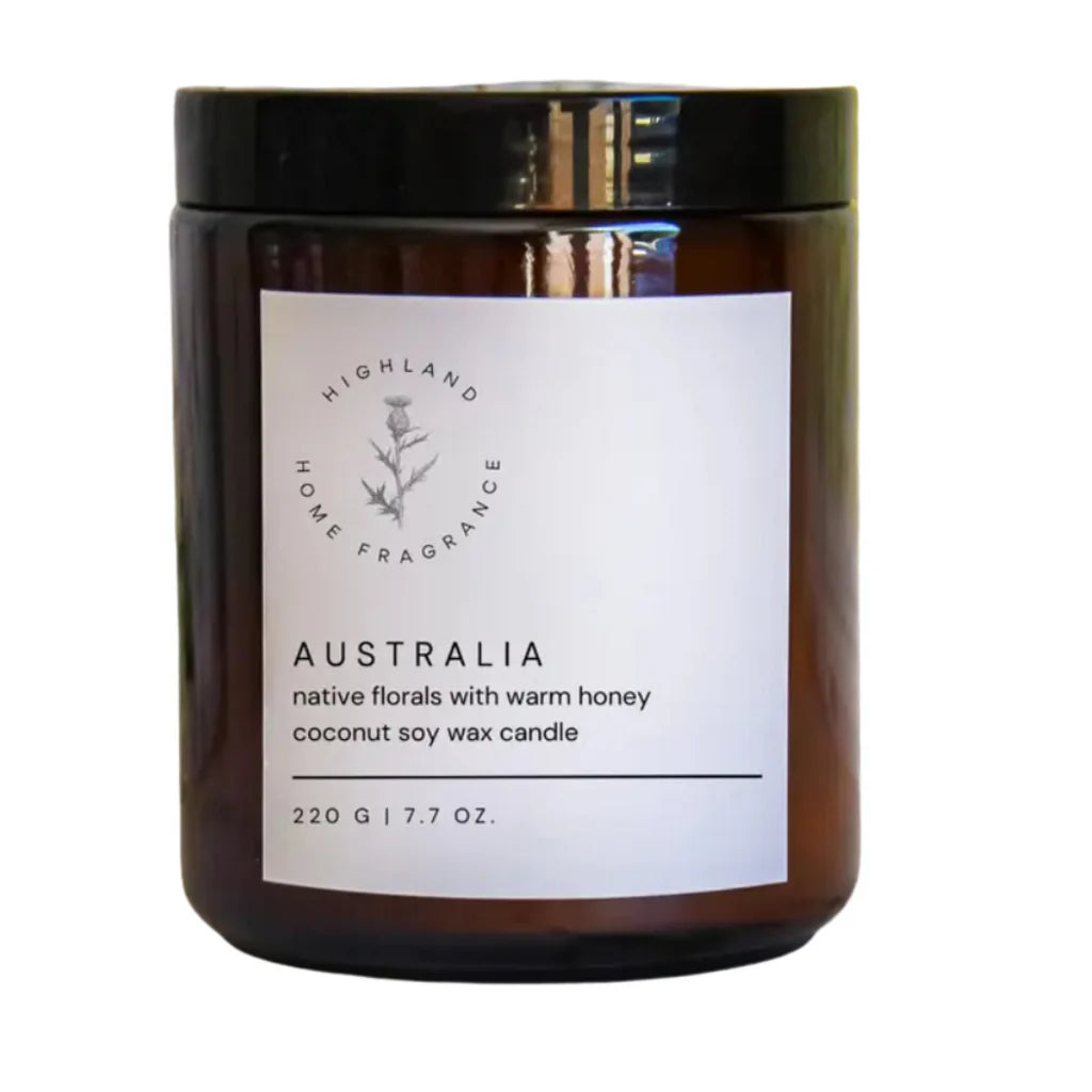 Highland Home Australia Native Florals and Honey 220g Coco Soy Candle