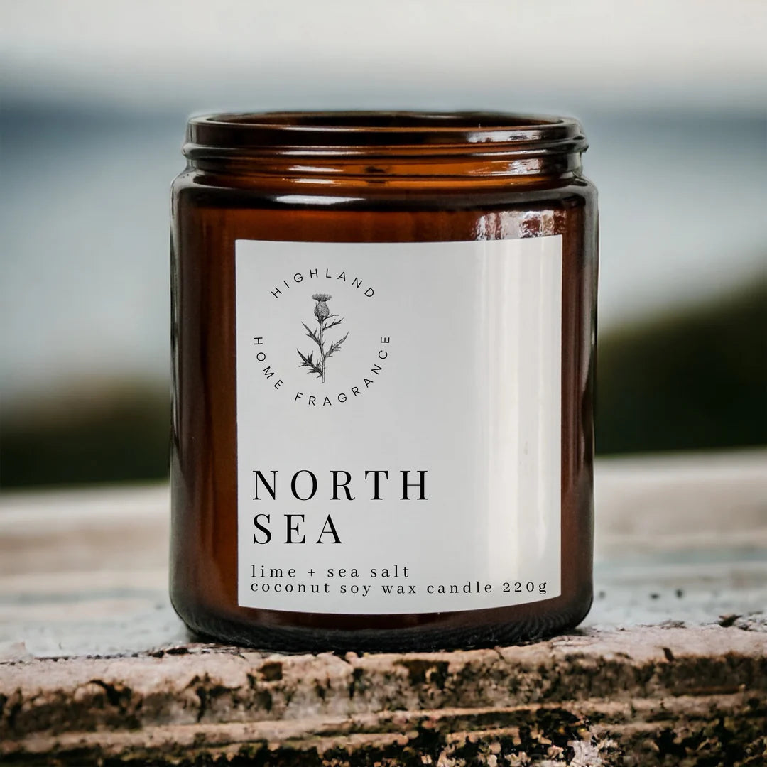 Highland Home North Sea Lime and Sea Salt 220g Coconut Soy Candle