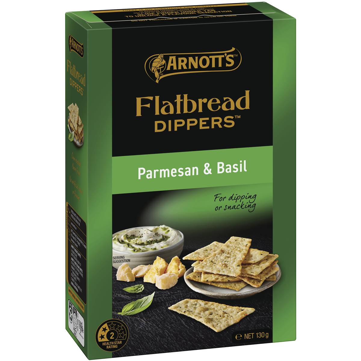 Arnott's Flatbread Dippers Parmesan & Basil 130g