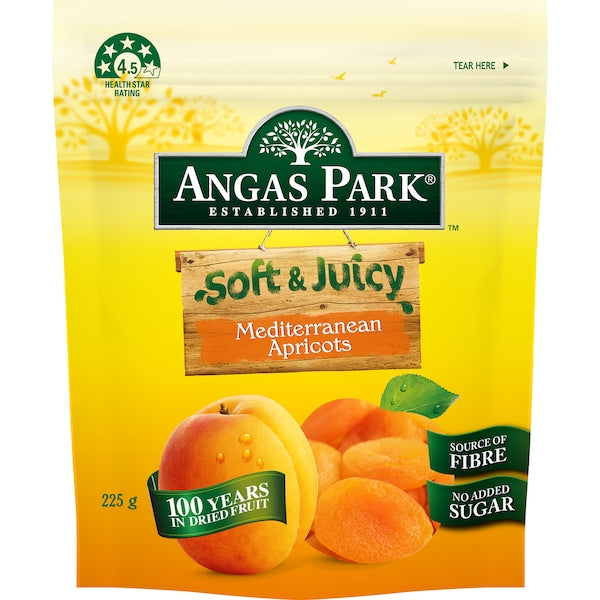 Angas Park Soft & Juicy Apricots 225g