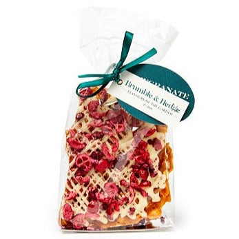 Bramble & Hedge Pomegranate Orange & Cranberry Peanut Brittle with White Chocolate 200g