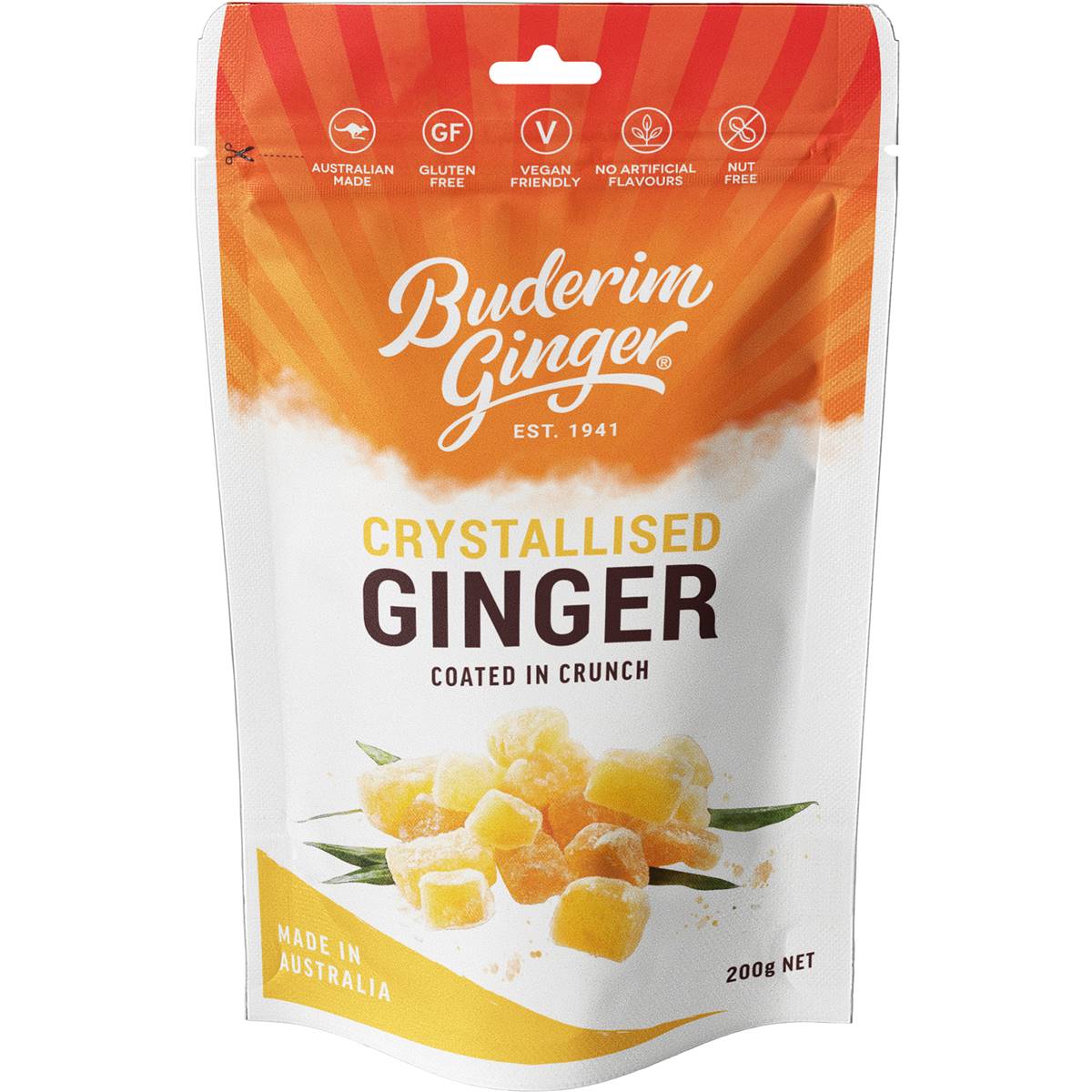 Buderim Ginger Crystallised 200g