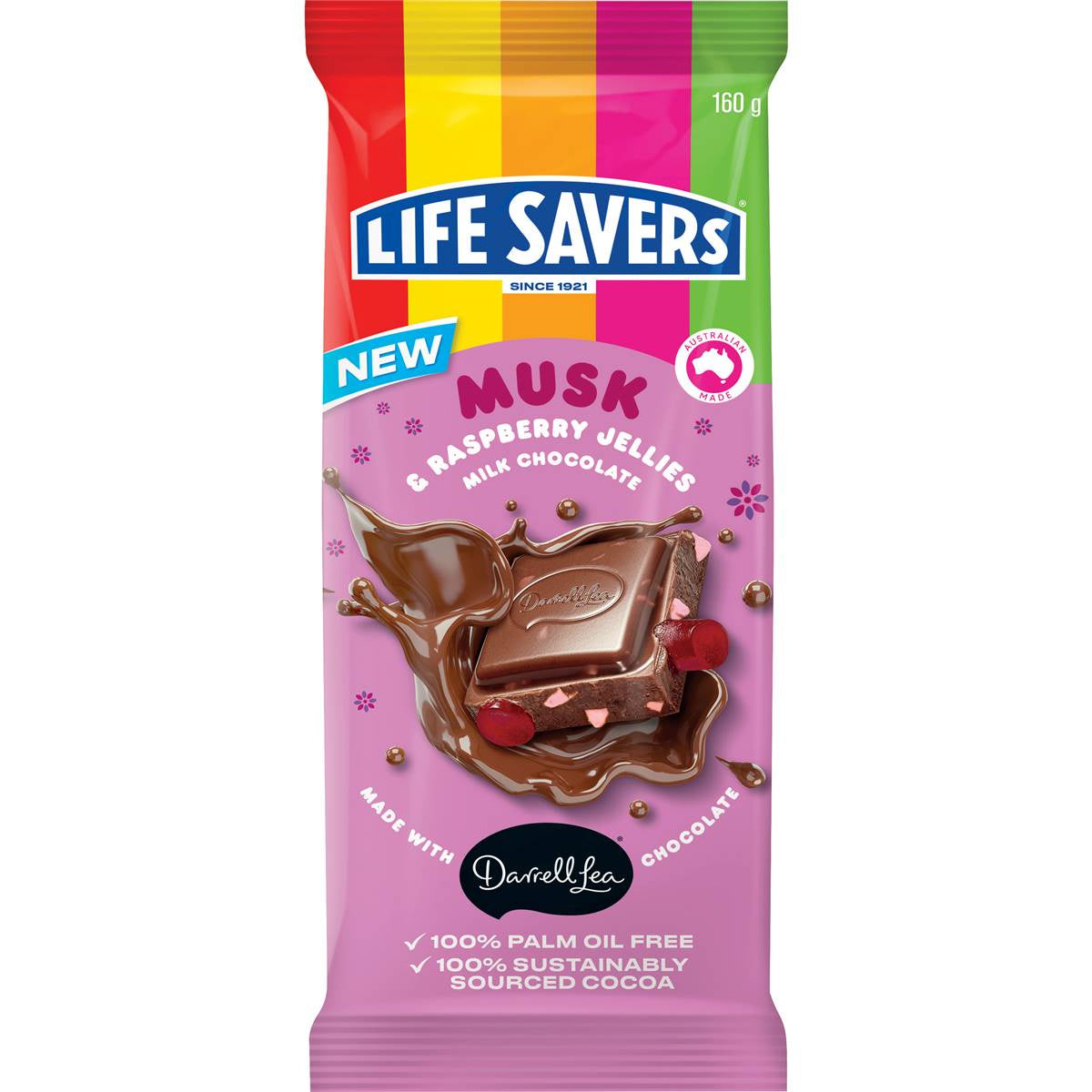 Life Savers Musk & Rasp Milk Block 160g