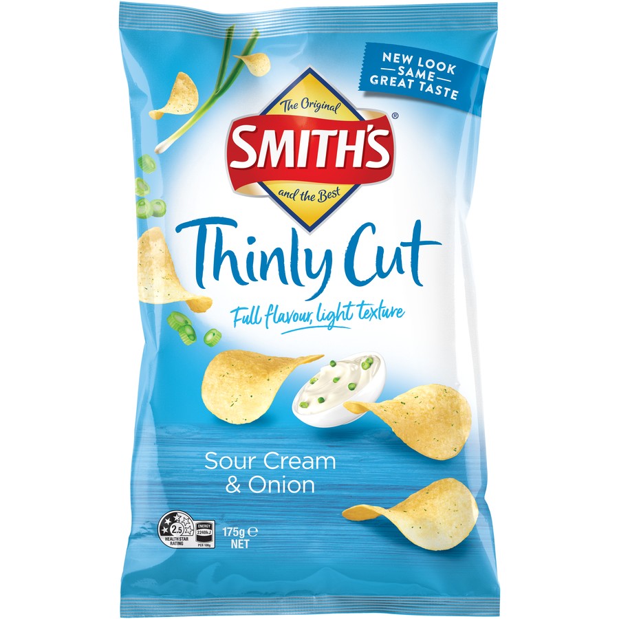 Smith's Thinly Cut Sour Cream & Onion 175g