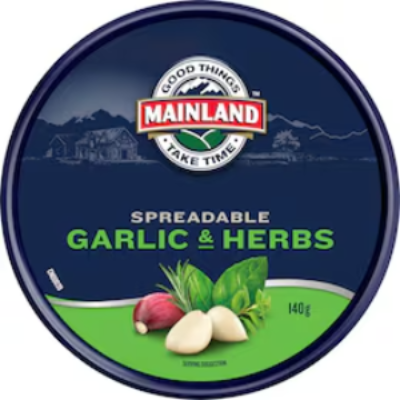 Mainland Spreadable Garlic & Herb Butter 140g