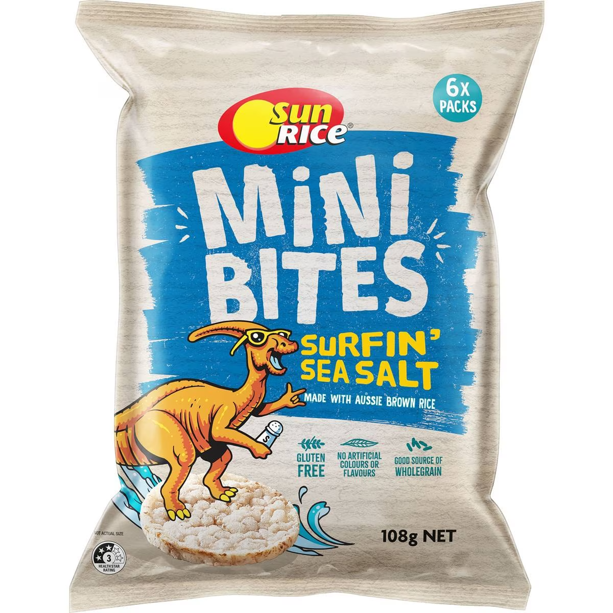 Sunrice Mini Bites Surfin Sea Salt 6pk