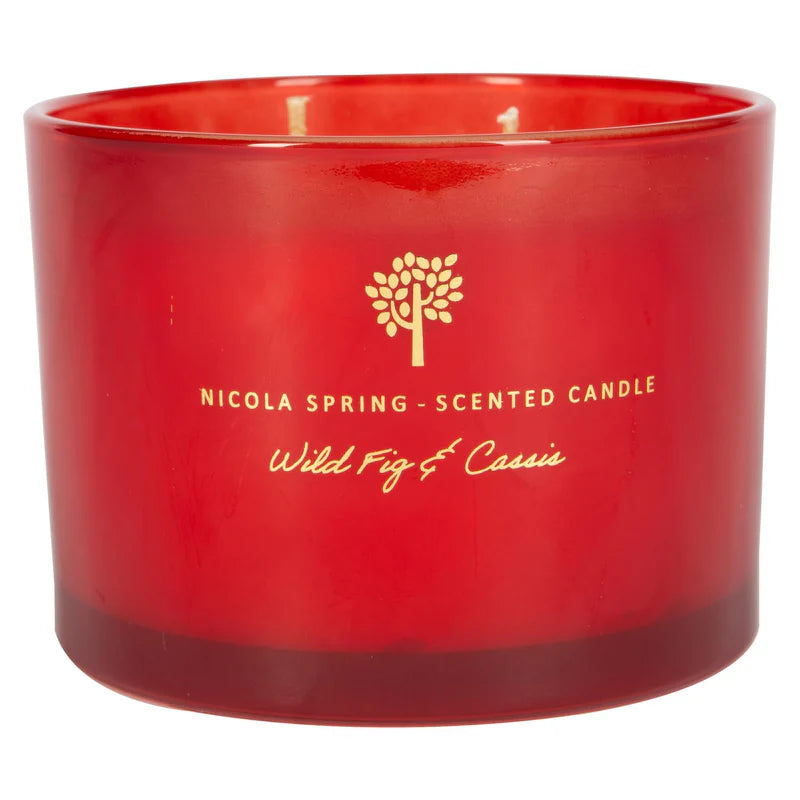 Nicola Spring Double Wick Wild Fig and Cassis Soy Wax Scented Candle 350g