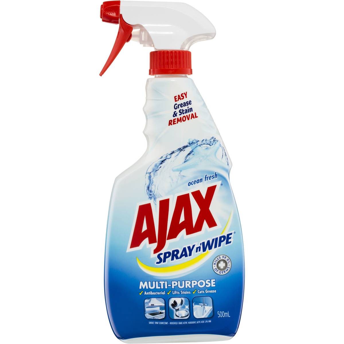 Ajax Spray & Wipe Ocean Fresh Trigger 500ml