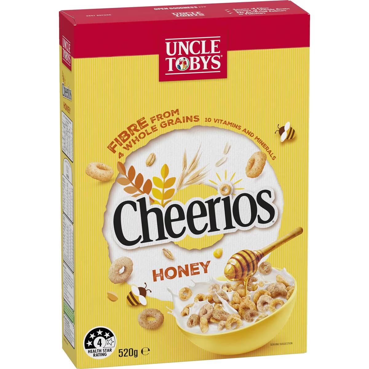 Uncle Tobys Cheerios Honey 520g