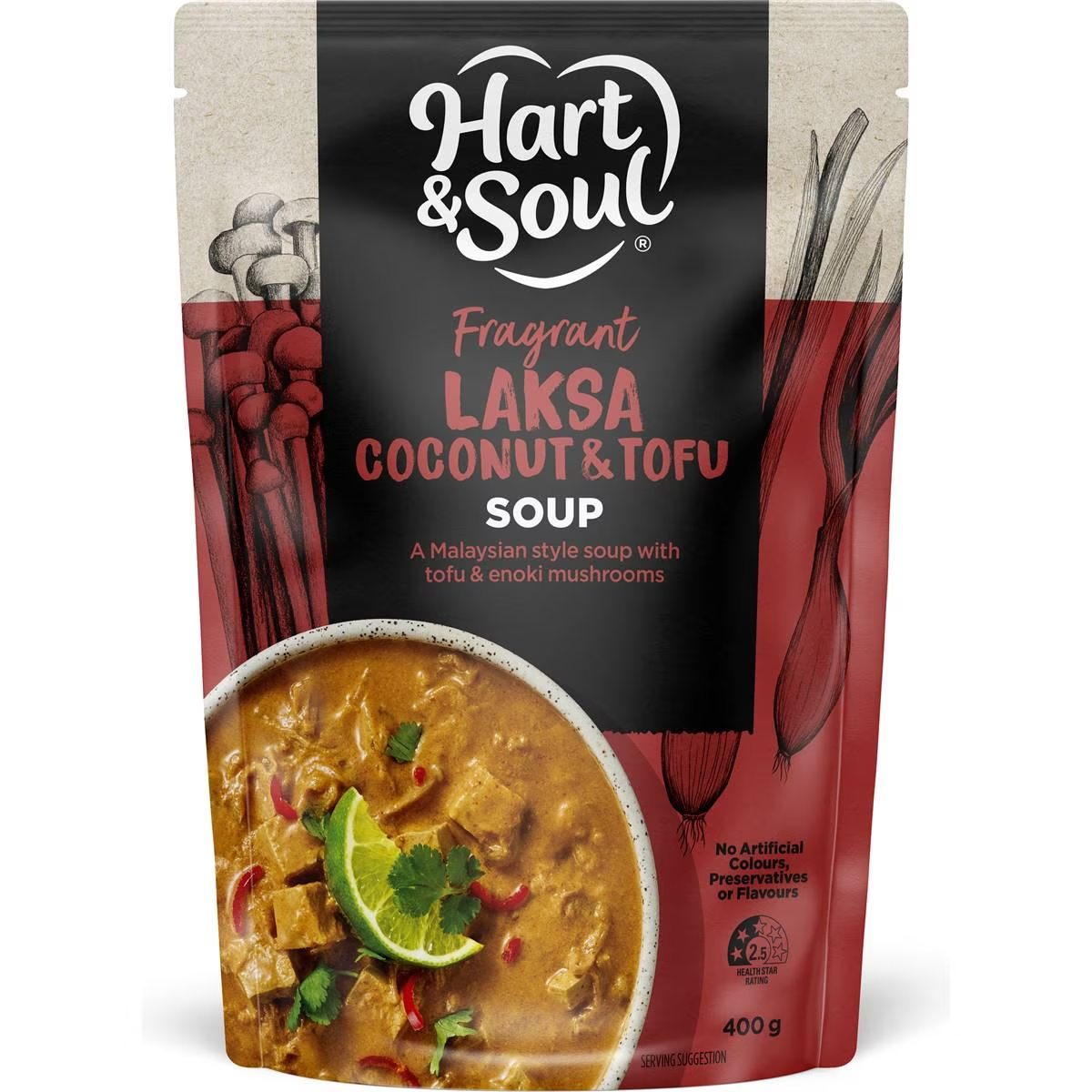 Hart & Soul Pouch Soup Laksa 400g