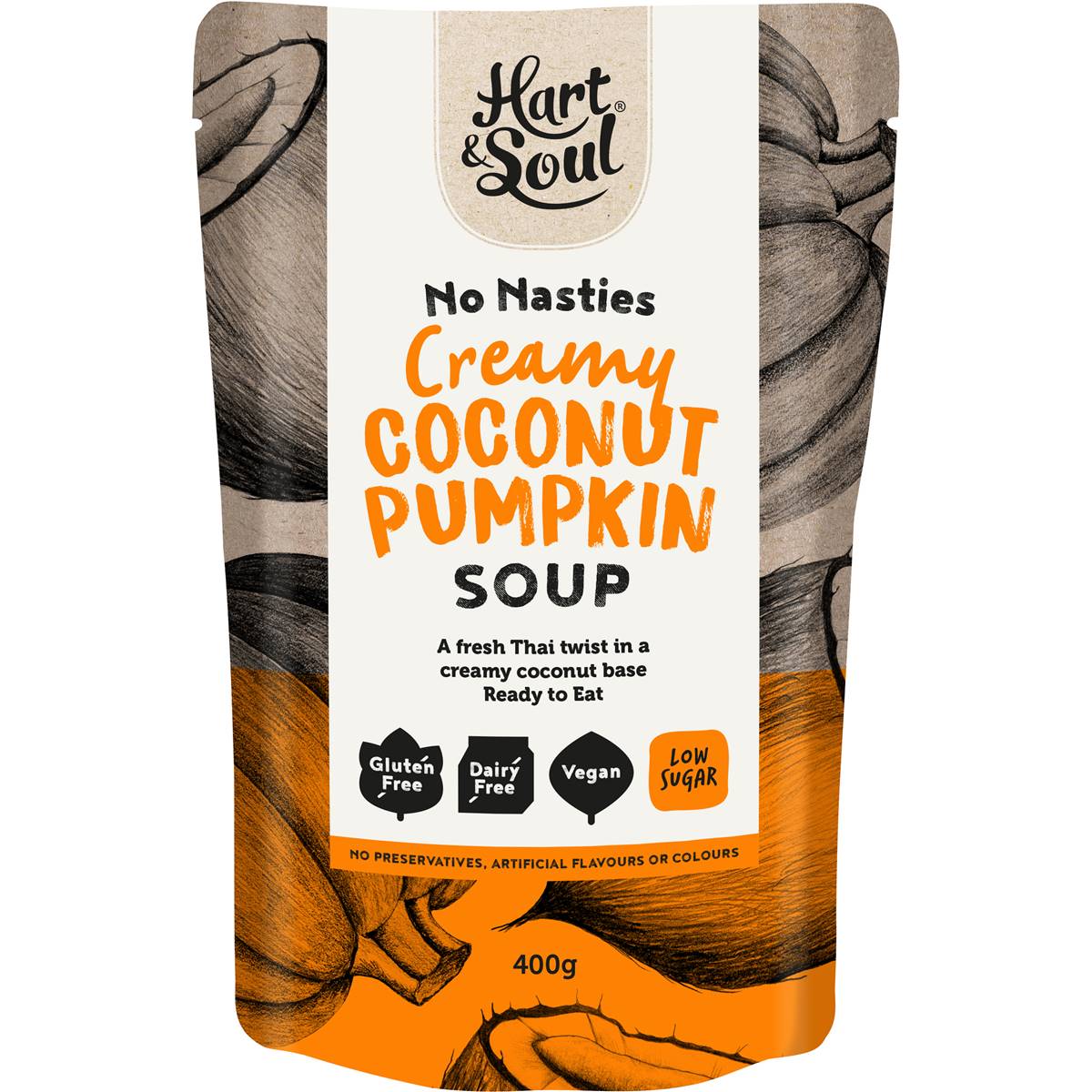 Hart & Soul Pouch Soup Coconut Pumpkin 400g