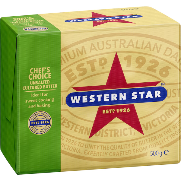 Western Star Unsalted Butter 500g