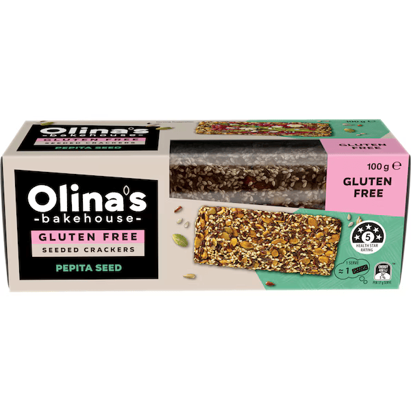 Olina's Bakehouse Gluten Free Crackers Pepita Seed 100g