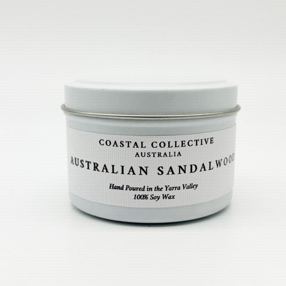 Coastal Collective Australia Austalian Sandalwood Soy Wax Tin