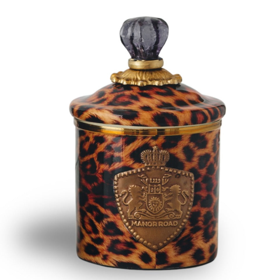 Manor Road Enamel Canister - Leopard