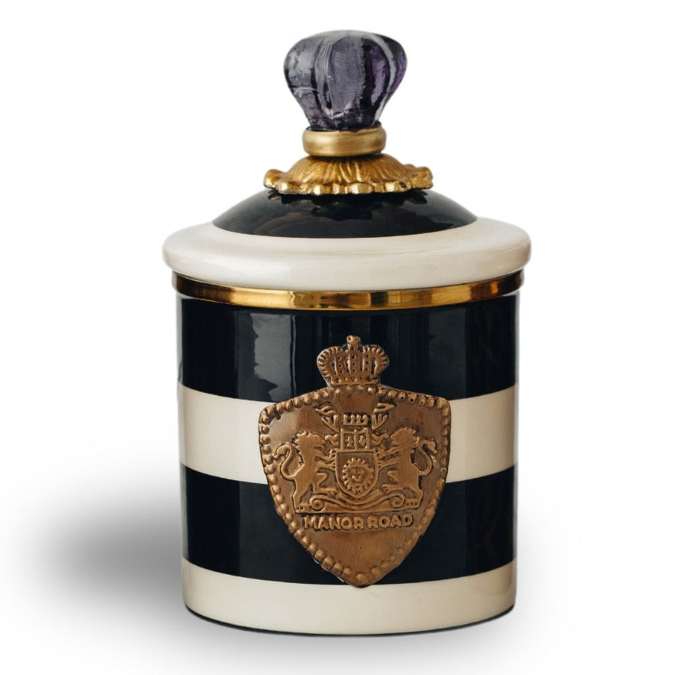 Manor Road Enamel Canister - Stripe