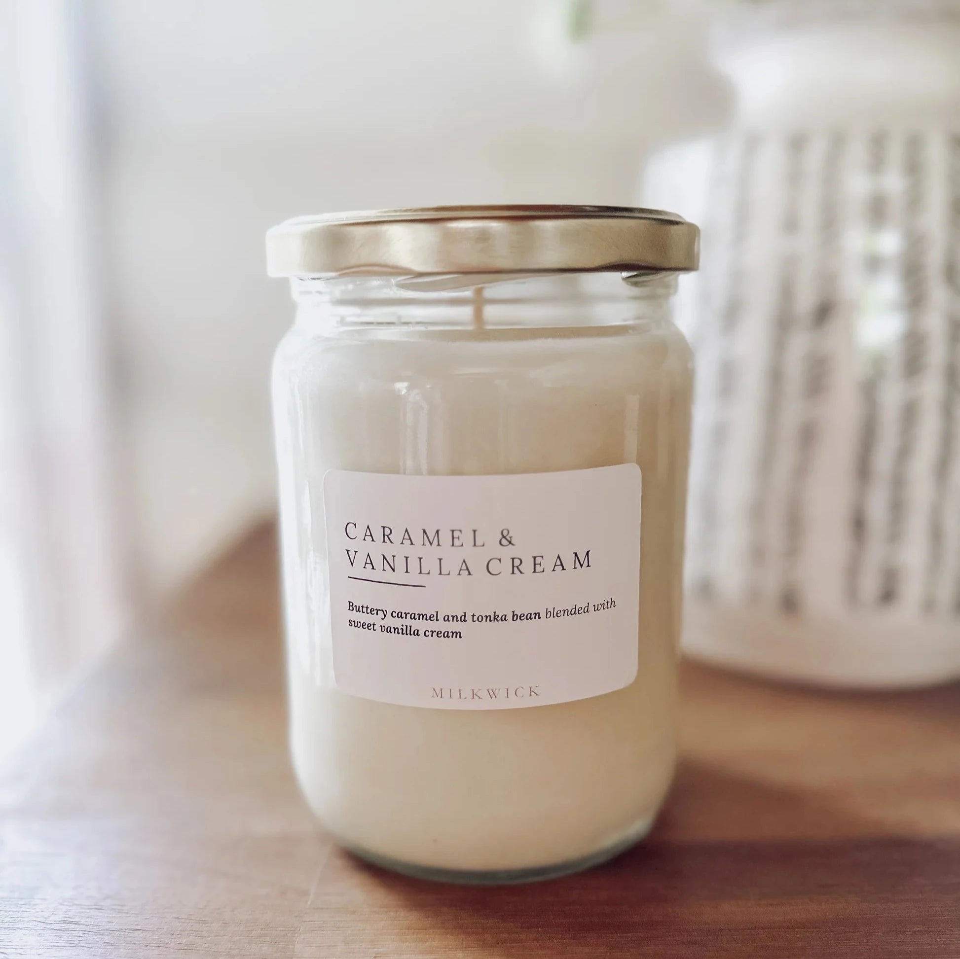 MILKWICK Caramel & Vanilla Cream Large Classic Jar Candle