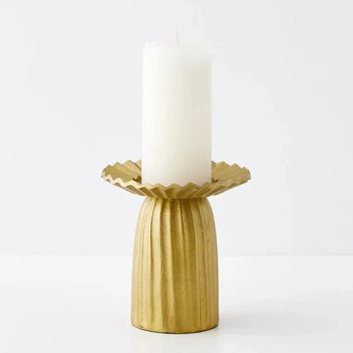 Coast to Coast Golden Flowers Metal Candle Holder