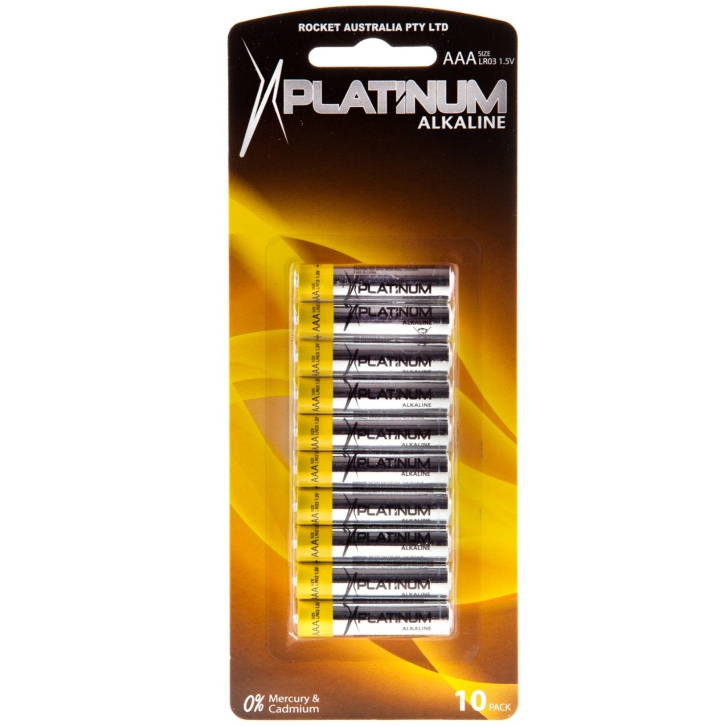 Platinum Alkaline AAA Batteries 10pk