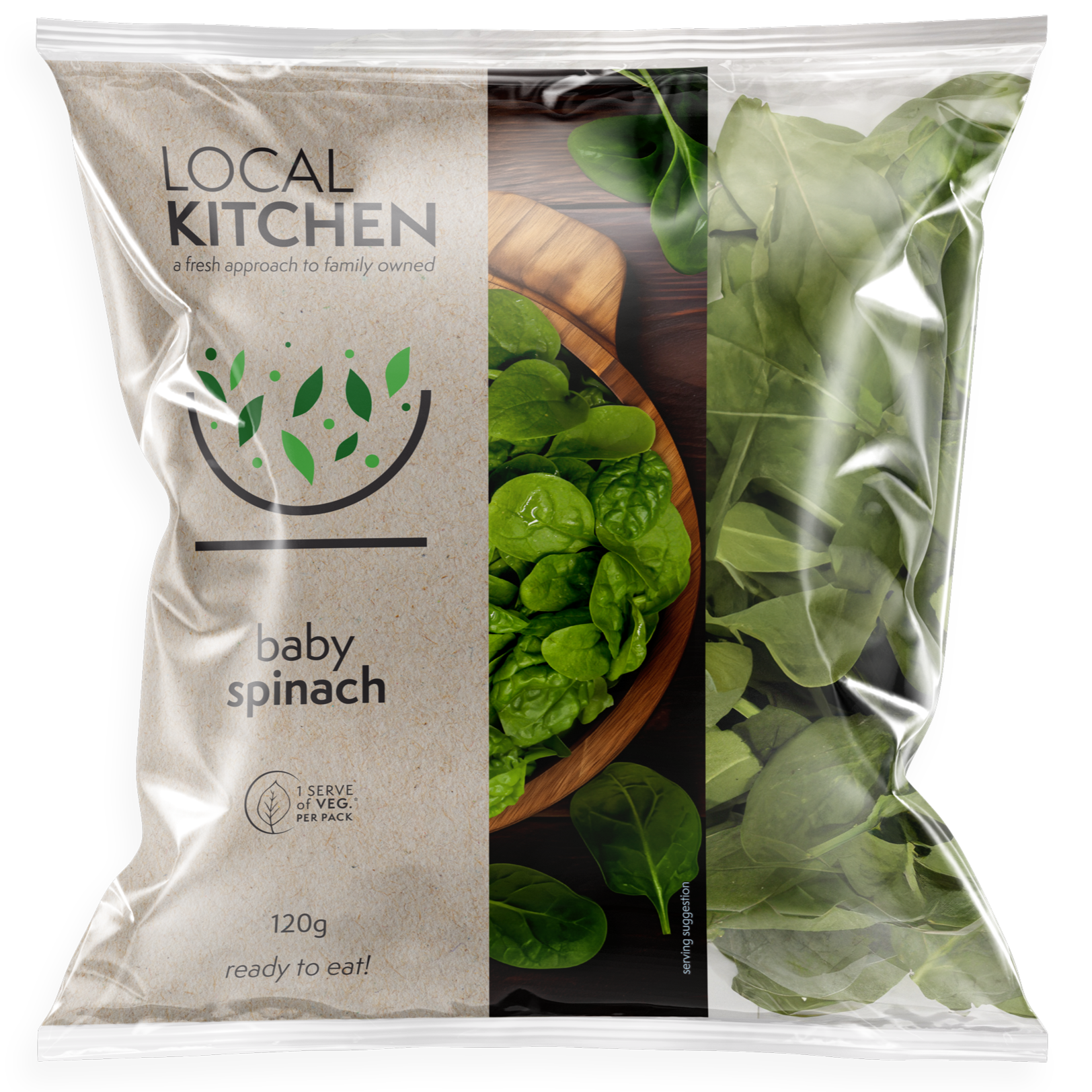 Local Kitchen Baby Spinach 120g