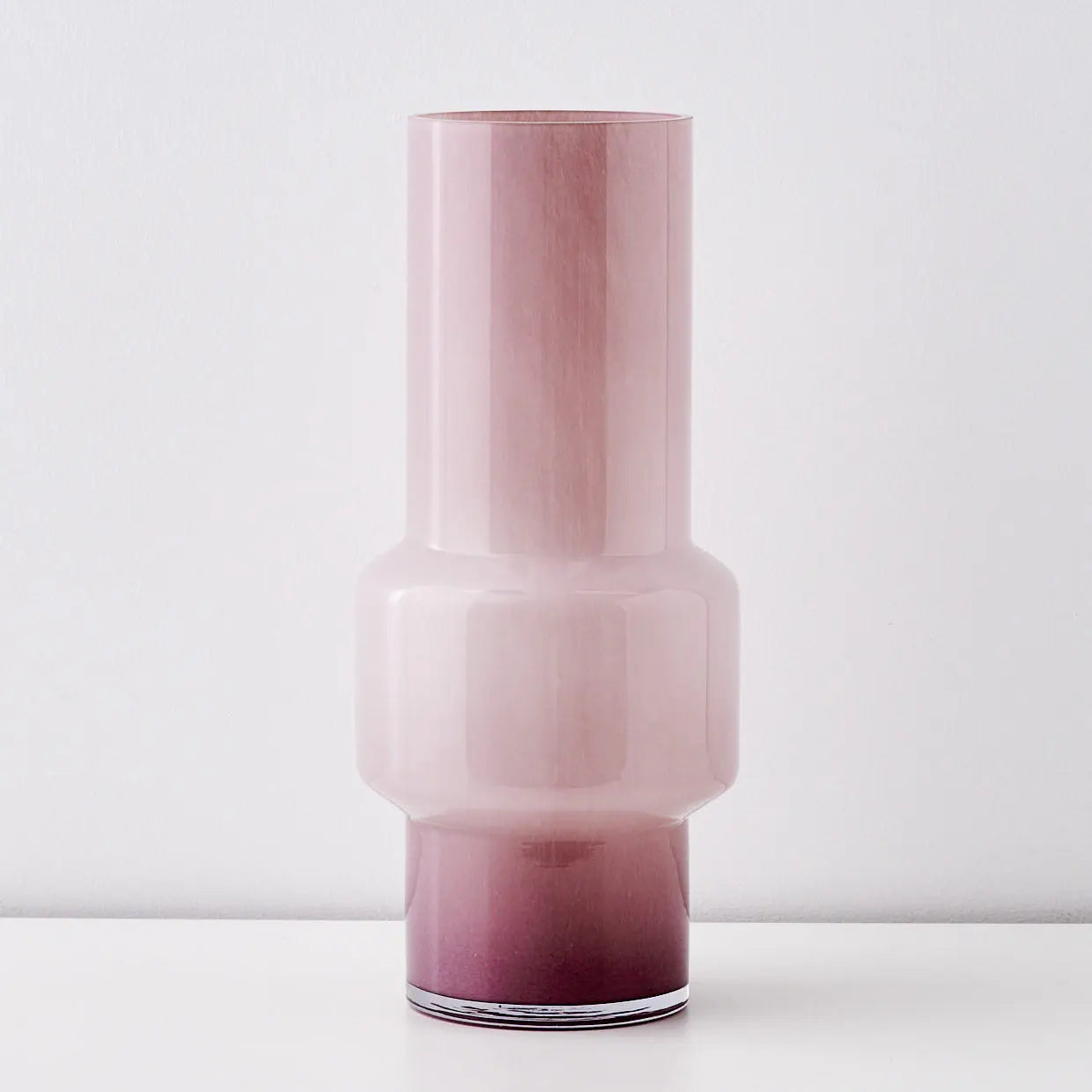 Coast to Coast Pillar Coloured Glass Vase Pink