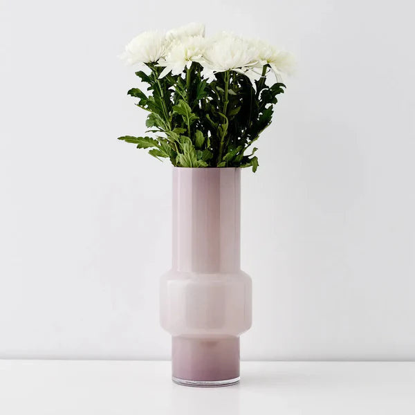 Coast to Coast Pillar Coloured Glass Vase Pink