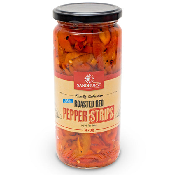 Sandhurst Antipasto Roasted Red Pepper Strips 470g