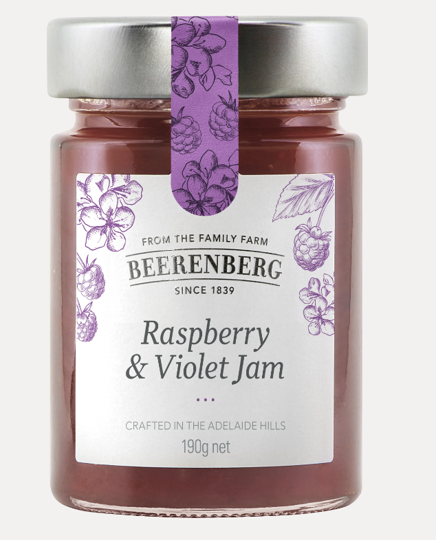 Raspberry & Violet Jam 190g