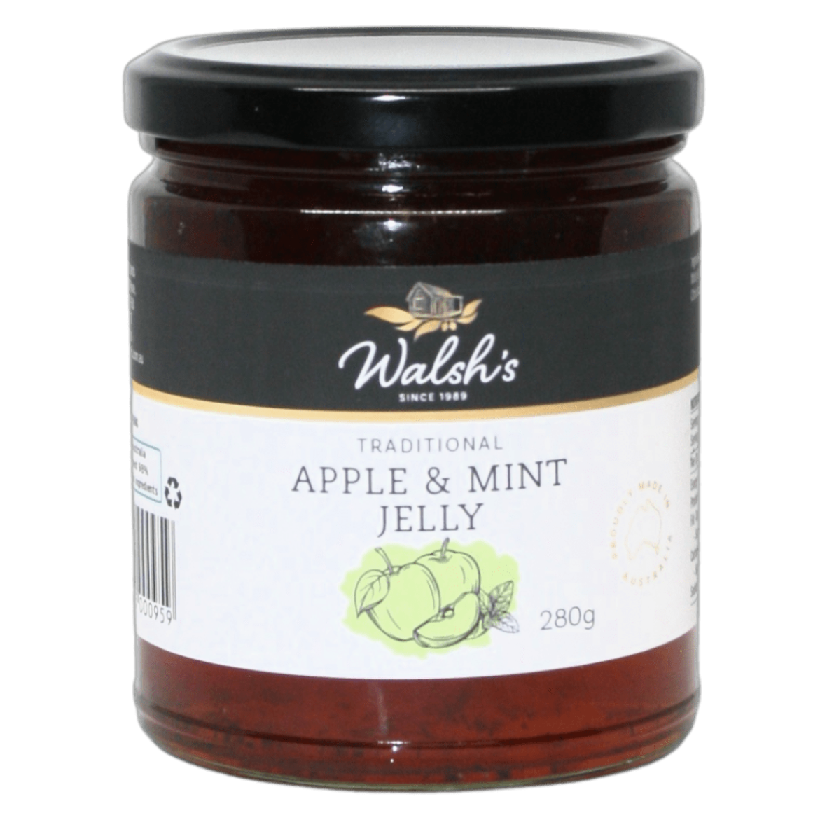 Walshs Apple and Mint Jelly 280g