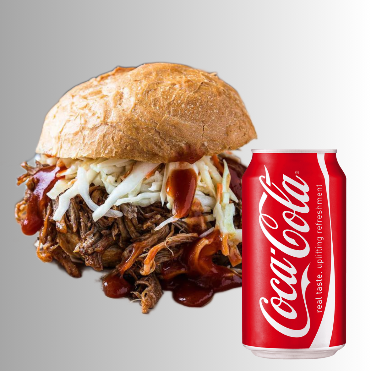 Texas-Style Pulled Beef & Coleslaw Roll & Drink