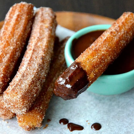 Fresh Churros with Chocolate Sauce