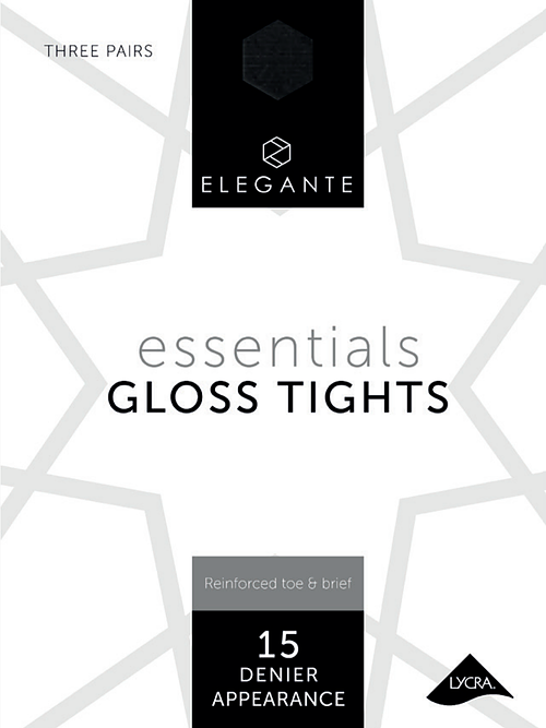 Essential Gloss Stockings Large Bronze 3pk