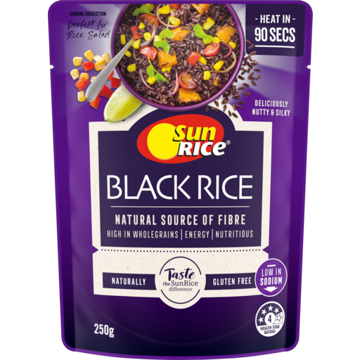 Sunrice Black Rice Pouch 250g