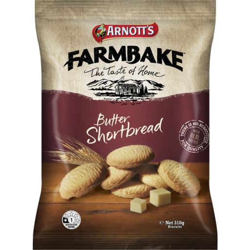 Arnott's Farmbake Cookies Butter Shortbread 310g