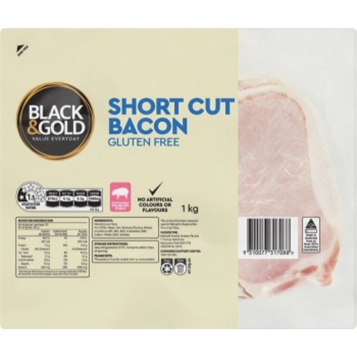 Black & Gold Shortcut Bacon 1kg