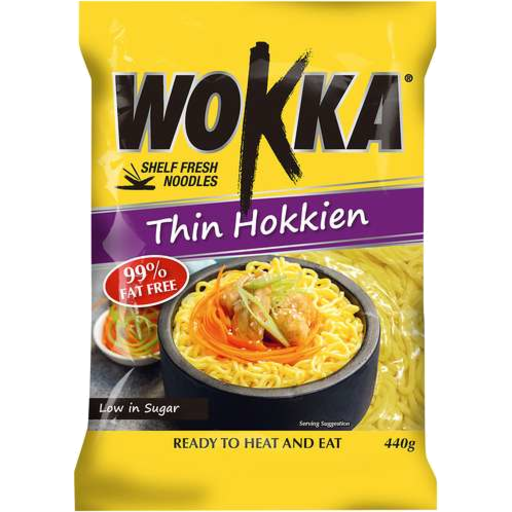 Wokka Thin Hokkien Noodles 440g