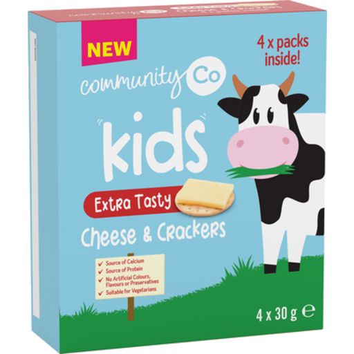 Community Co Kids Cheese & Cracker 4 x 30g