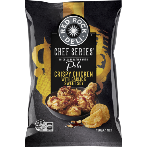 Red Rock Deli Chef Series Crispy Chicken With Garlic & Sweet Soy Chips 150g