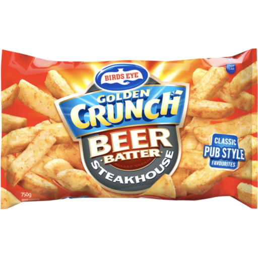 Birds Eye Golden Crunch Steakhouse Beer Chips 750g