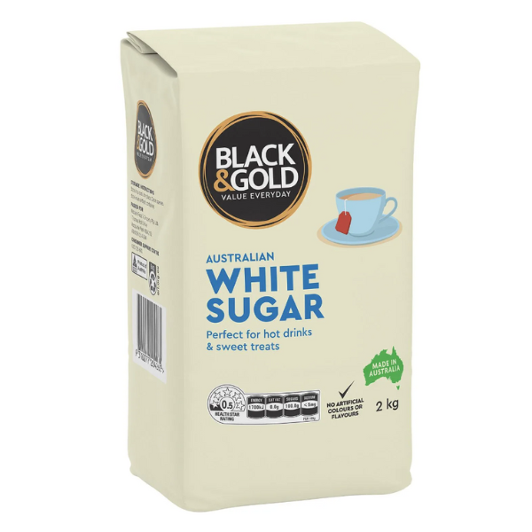 Black & Gold White Sugar 2kg