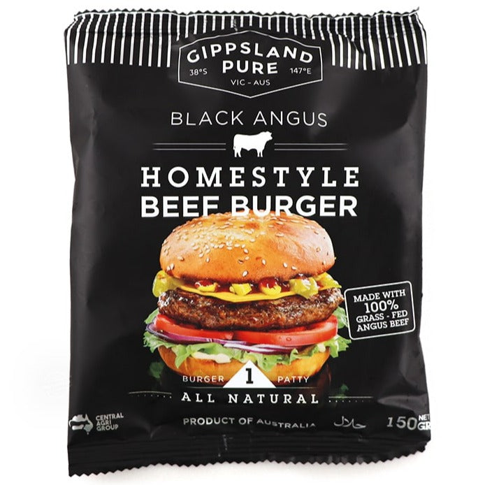 Gippsland Black Angus Homestyle Beef Burger (FROZEN) 150g