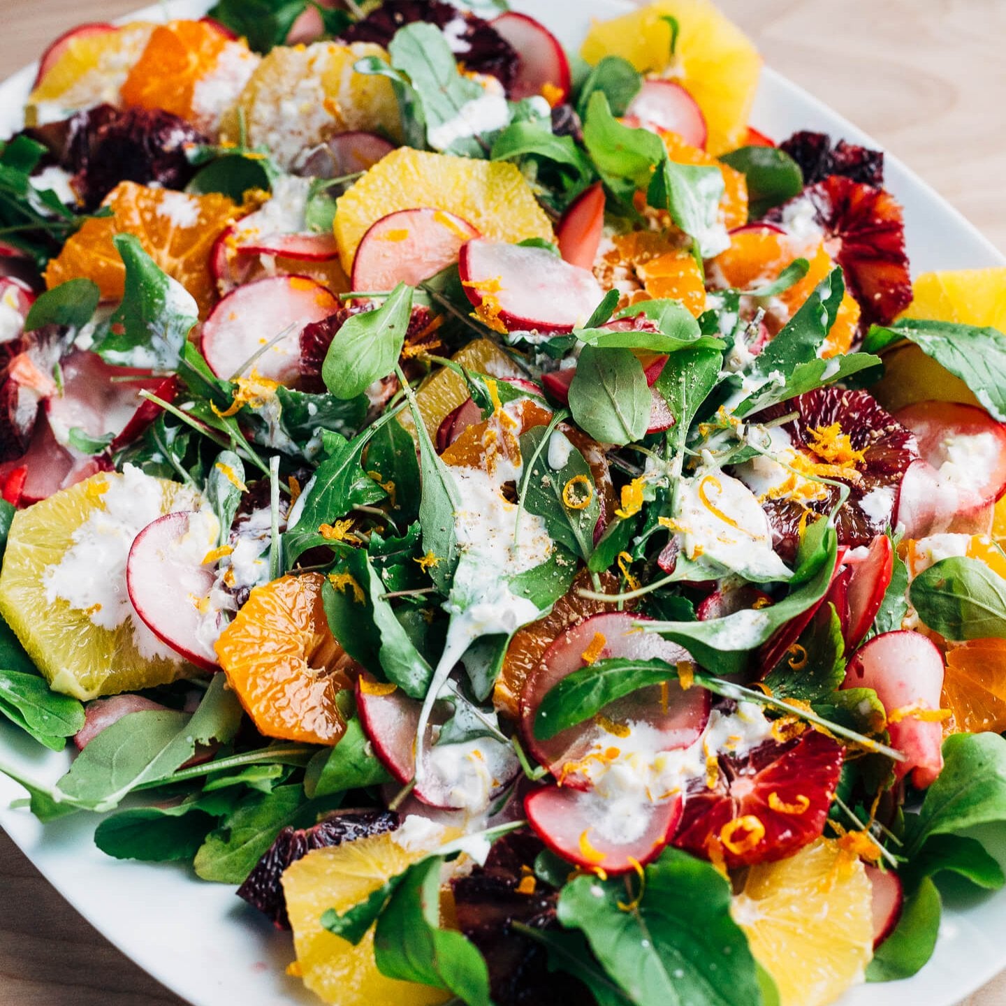 Moroccan Orange and Radish Salad with Citrus Buttermilk Dressing Large